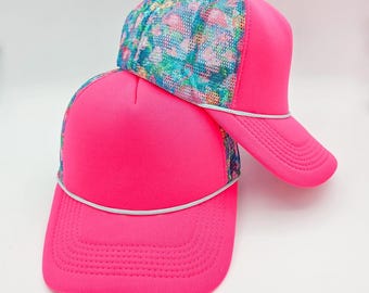 Neon Pink Flamingo Foam Trucker Hat