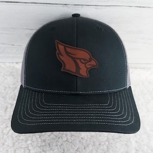 Blue Jay Mascot Leather Hat Patch, Laser Engraved Faux Leather Patch, Genuine Leather For Hats, Bag, and Apparel