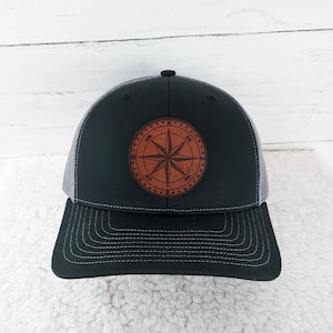 Compass Rose Leather Patch
