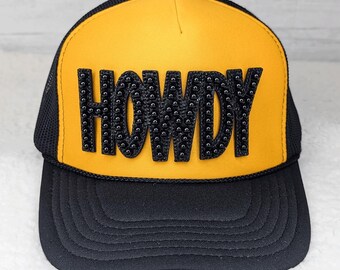 Glue On Howdy Black Pearl Hat/Pocket Patch