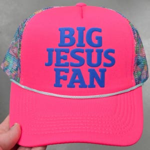 Big Jesus Fan Puff Hat/Pocket Screen Print Transfer, High Heat Screen Printing, Iron On Transfer, Ready to Press Trendy Patch