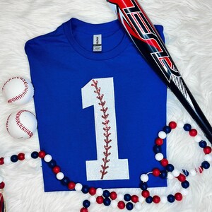 Baseball Number Sequin Patch 1