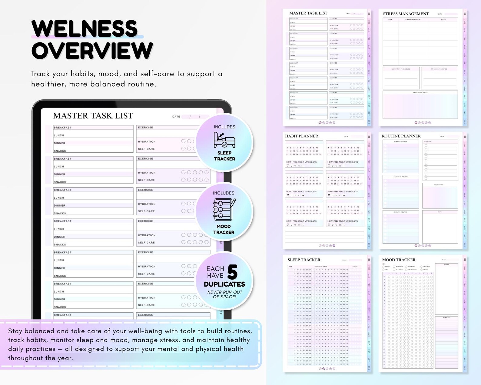 Study Planner | Student Digital Organizer | Hyperlinked Undated ...