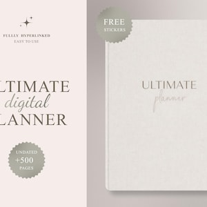 Undated Digital Planner | Hyperlinked, GoodNotes & Notability (PDF, 500+ Pages)
