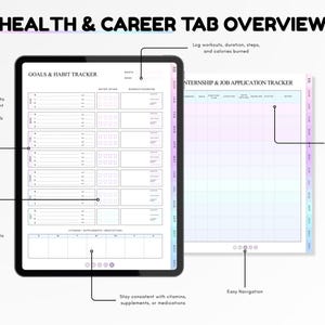 Study Planner | Student Digital Organizer | Hyperlinked Undated ...