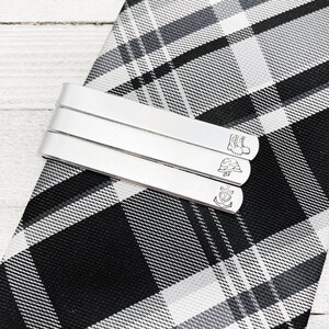 Tie Clip with Personalization Option | Groomsmen Tie Bar Fathers Day Military Mens Gift Ideas | Custom LDS Missionary designs
