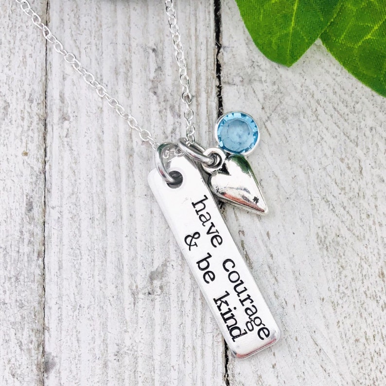 Cinderella Necklace have Courage and Be Kind - Etsy