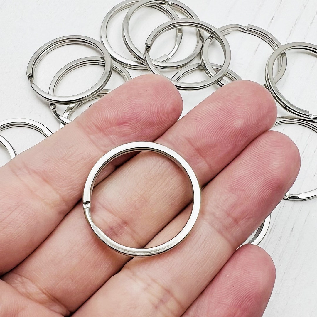 Bulk Key Rings Heavy Duty 25mm 1 Inch Flat Circle Keychains Etsy