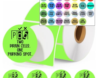 28 opciones de color / Pegatinas de mal estacionamiento para estudiantes en campus universitarios / Eight9 Designs