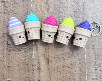 Llaveros con forma de cono de helado Fidget Clicky / Eight9 Designs