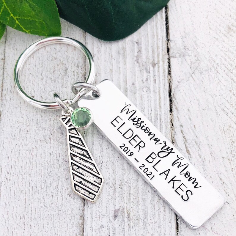 LDS Jewelry by Eight9Designs Customizable Missionary Mom Keychain