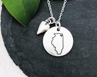 Mapas de EE. UU. estampados a mano disponibles para los 50 estados - por Eight9 Designs