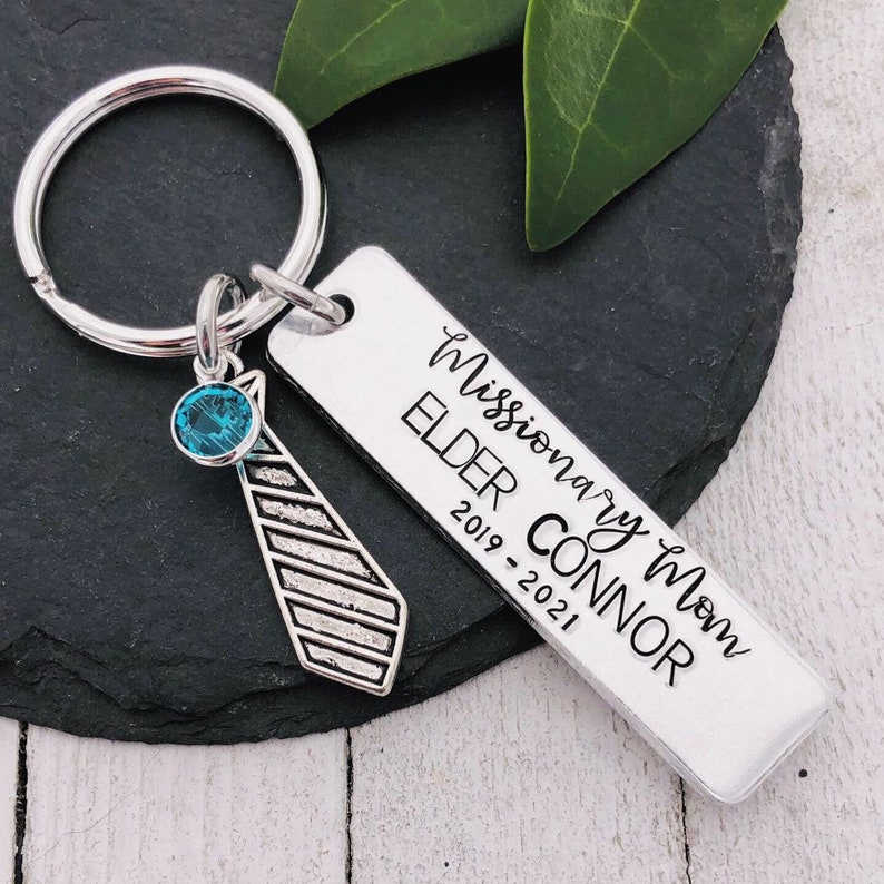 LDS Jewelry by Eight9Designs Customizable Missionary Mom Keychain