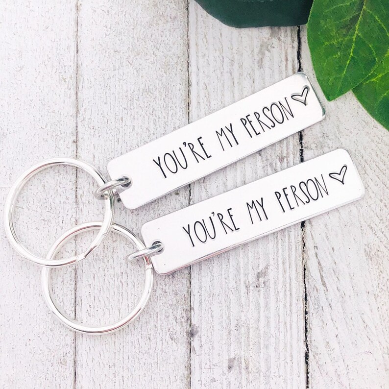 Keychain you're My Person Hand Stamped for Etsy