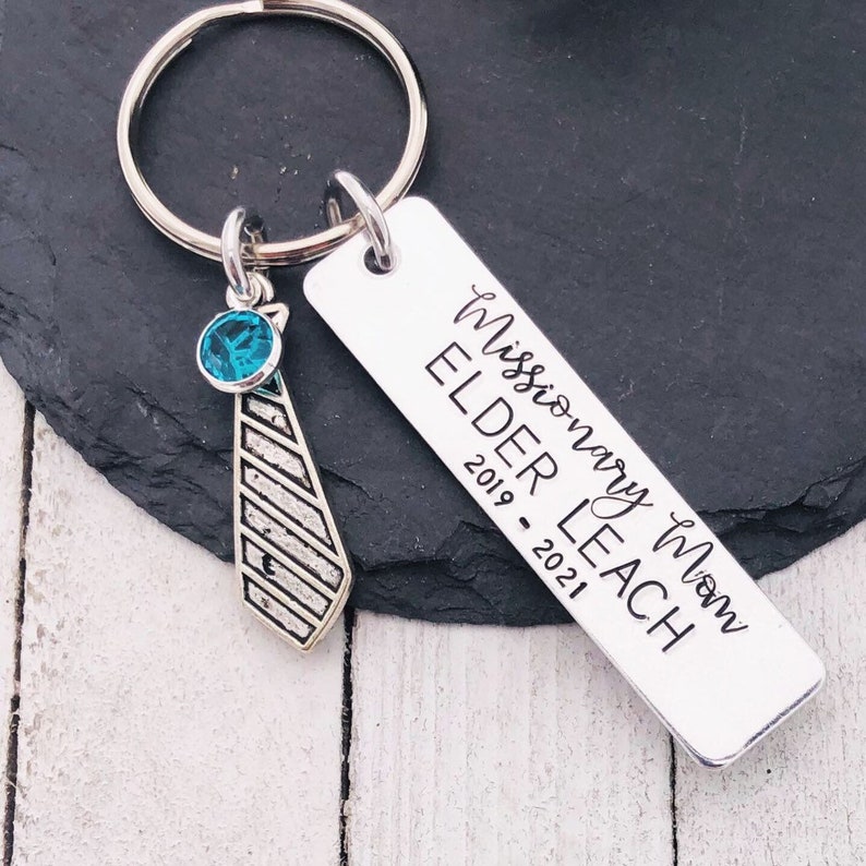 LDS Jewelry by Eight9Designs Customizable Missionary Mom Keychain