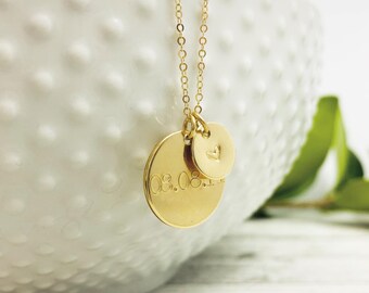 14K Gold, Rose Gold or Sterling Silver Necklace | Hand Stamped by Eight9 Designs