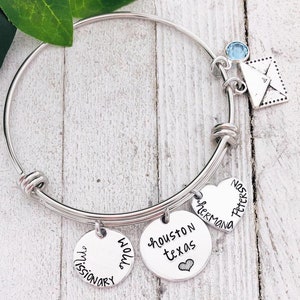Mamá misionera o título personalizado - Pulseras esclavas de Eight9 Designs