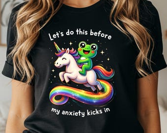 T-shirt Funny Frog Unicorn Angst – Relatable Humor T-shirt