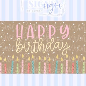 Happy Birthday Banner Mockup PNG | Birthday Banner Mockup | Banner Painter Mockup | Birthday Party Banner | Digital Download image 1