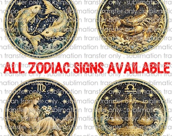 SUBLIMATION TRANSFER Ready to Press Zodiac/ Horoscope