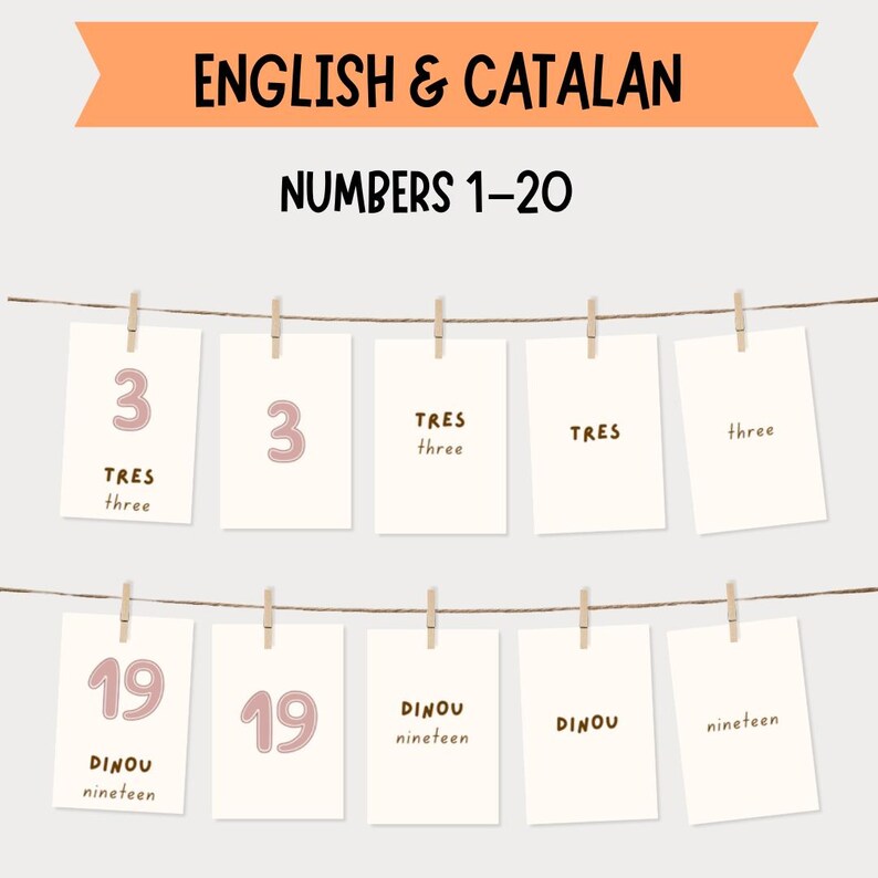 Bilingual Preschool Flashcards Bundle English Catalan | 300+ Cards ...