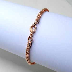 Solid Copper Wheat Chain Bracelet, Viking Jewelry