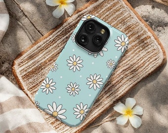 Spring Daisy Floral iPhone or Samsung Cell Phone Case, Flowers, Daisies, in Glossy or Matte Finish. Most iPhone or Samsung Galaxy Phones.