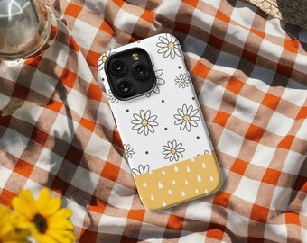 Sweet Daisy Floral Phone Case, Can be Personalized in your choice of colors, available in most iPhone or Samsung Galaxy models.