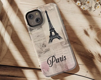 Paris Eiffel Tower cell phone case, for iPhone and Samsung, Tough or Slim Case, upgrade to MagSafe for iPhone 12 series and newer.