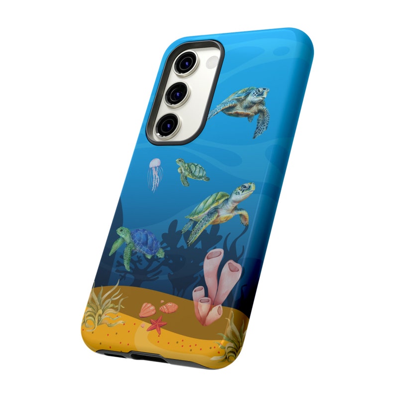 Sea Turtle Phone Case for iPhone 15 14 13 12 11 X 8, Google Pixel 7 6 5, Samsung Galaxy 23 22 21 20 10, Glossy or Matte Finish image 4