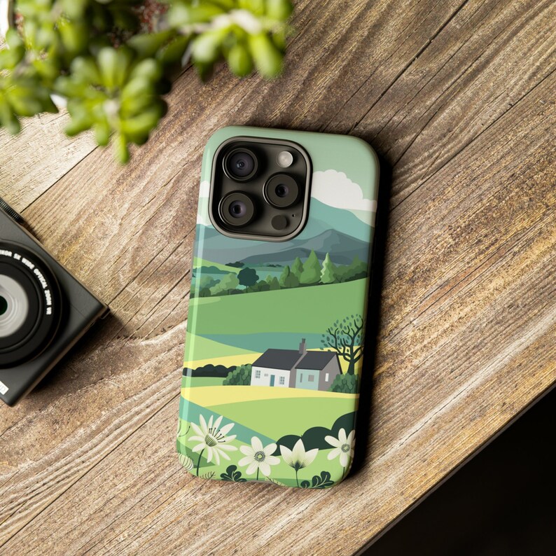 Nature Inspired Smartphone Case, English Countryside Design, Tough/Slim, Optional MagSafe Upgrade image 1