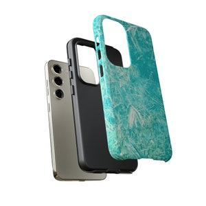 Reflections of Water Cell Phone Case, Aqua Abstract Design fits perfectly on your iPhone or Samsung Galaxy, Tough Case for extra protection. Bild 8