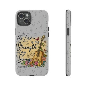 CHRISTIAN Inspirational Phone Case The Lord is My Strength iPhone and Samsung Gift for Women of Faith or Mothers Day Present image 1