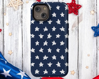 Patriotic American cell phone case for iPhones or Samsungs, Tough or Slim Case, upgrade to MagSafe for iPhone 12 series and newer.