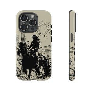 Western Cowgirl Cell Phone Case for iPhone, Google Pixel & Samsung Galaxy, Great Gift image 1