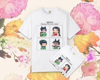 Camiseta de anime Maomao de Apothecary Diaries con colores cómodos, camiseta Maomao Moods, unisex, regalo de Apothecary Diaries para amantes del anime.