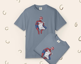 Camiseta navideña de Spiderman, colores cómodos, unisex, regalo para los amantes de Spiderman.