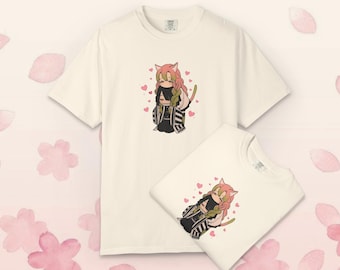 Maglietta con personaggi anime di Demon Slayer, maglietta anime Obanai e Mitsuri in colori comodi, Kimetsu No Yaiba, regali KNY per gli amanti degli anime