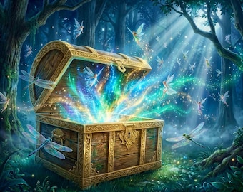 Mystery Box Gift Set - Ultimate Treasure Chest with 15 Surprise Capsules + 2 Bonus - Large Fantasy Blind Box Birthday Gift.