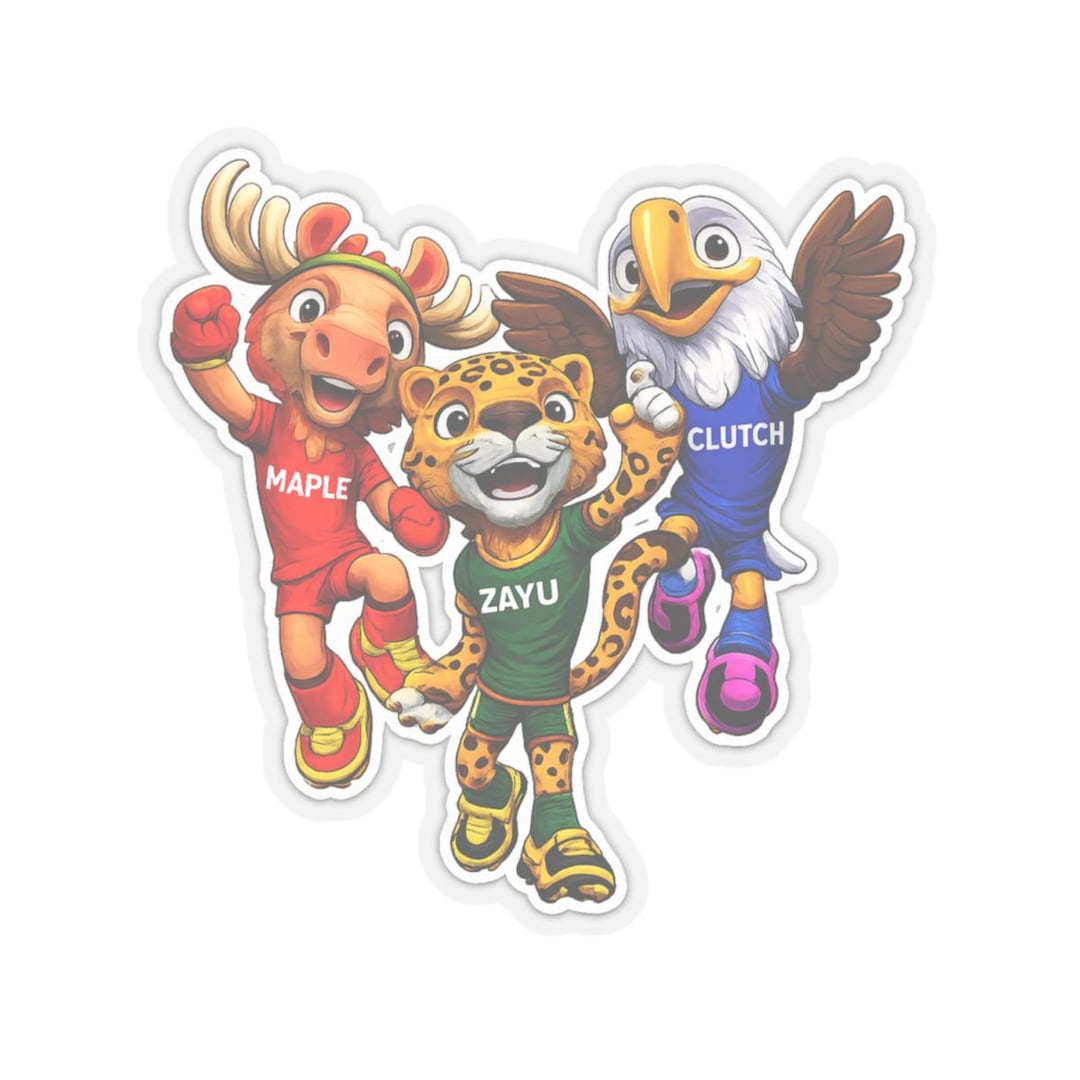 World Cup 2026 Mascot Sticker Maple, Zayu Clutch | Fun Soccer