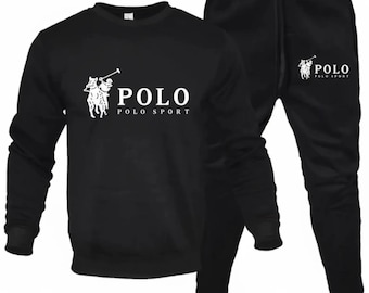 Polo in pile nero Tute/Felpe e pantaloni della tuta/Ralph Lauren