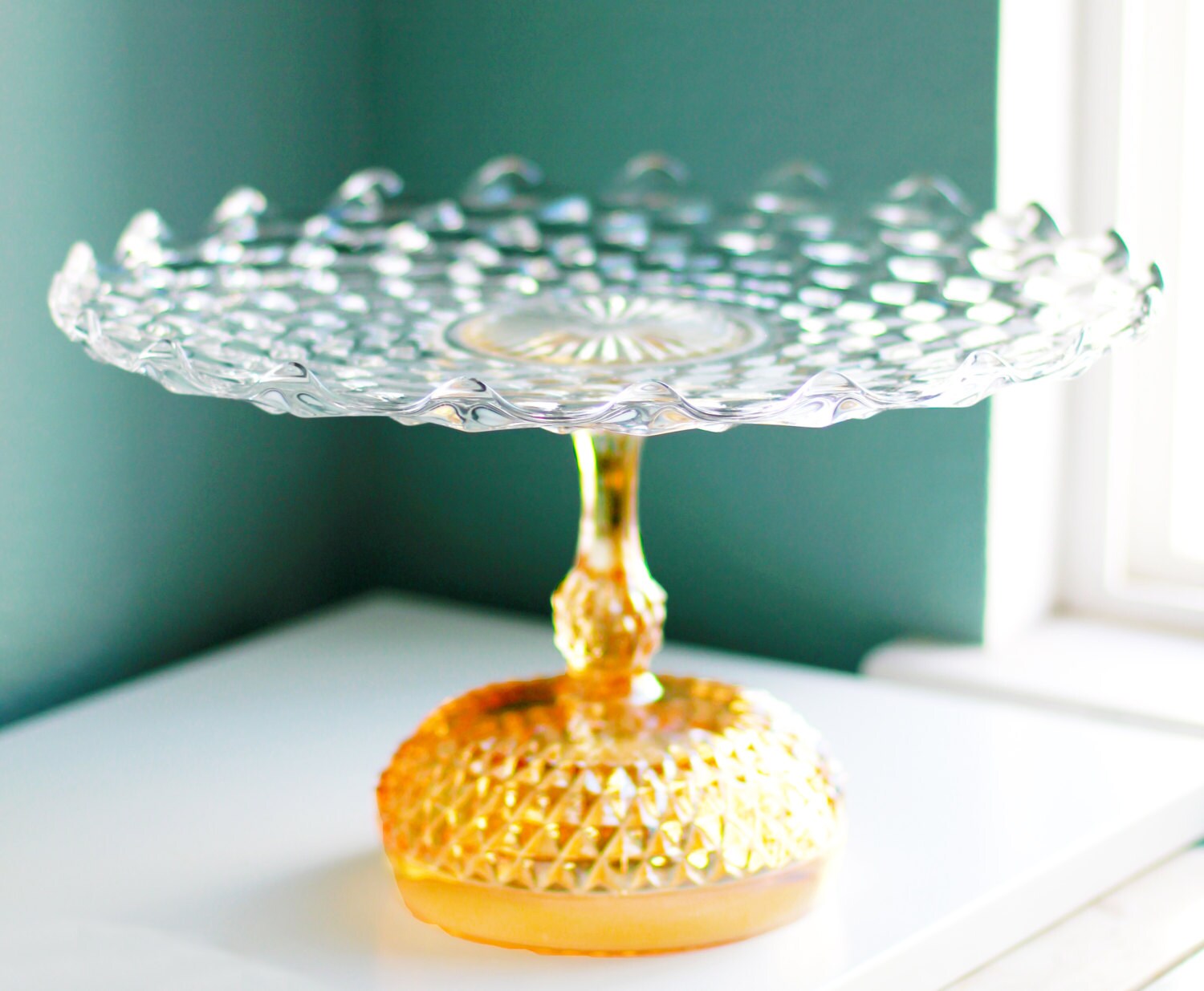 Cake Stand in Golden Peach for Gold Weddings / 14 Etsy