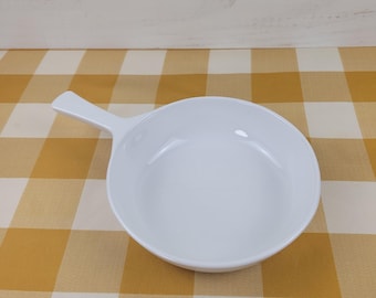 Vintage Corning Ware MW-83-B Microwave Browning Skillet | White Handled Microwave Cooker