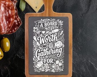 Rustic Wood Charcuterie Board, Farmhouse Serving Tray, Personalized Cheese Platter, Gift for Mom