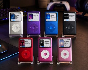 Bluetooth iPod Classic 7th Gen, Modded 256GB–2TB SDXC Music Player, Custom Engraved Retro MP3 Gift, Upgraded Battery