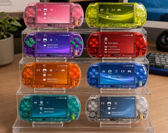 Custom Sony PSP 3000 Console, Professionally Refurbished PlayStation Portable, IPS Display, 32GB Card, Charger, Choose Your Color