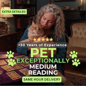 Same Hour Pet Psychic Reading | Living or Deceased Pet Insight | Detailed Animal Communicator | Pet Tarot Reading | Cat & Dog Medium Reading