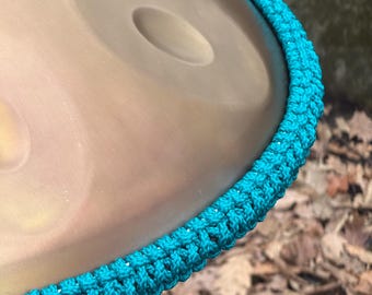 Protector de borde trenzado turquesa verde azulado hecho a mano: cuerda de poliéster para proteger el borde.