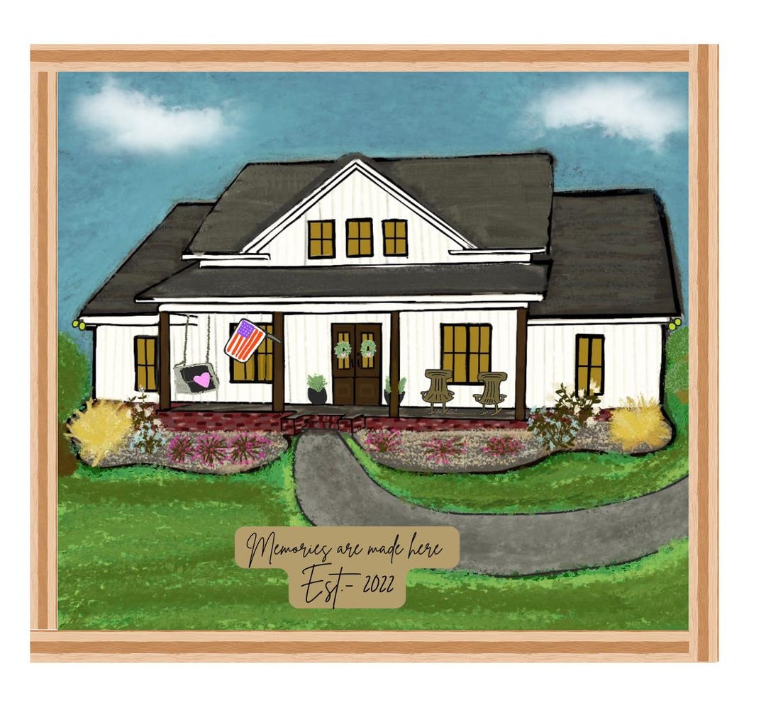 Custom Home Portrait- Personalized House Portrait - Etsy
