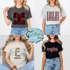 EAGLES Team Name PNGs / (Five Designs) / School, Sports, Team / (Digital Image) png